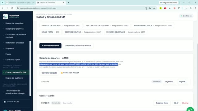 Módulo Extracción de FUR y FUR_SERVICIOS en funcionamiento